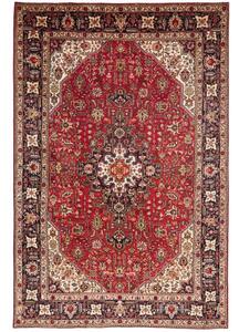 Tappeto Tabriz Stilizzato Rosso Blu Scuro 195x298 Cm