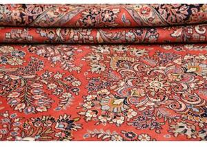 Tappeto Sarough Floreale Rosso Mattone Blu Scuro 283x398 Cm