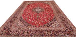 Tappeto Ardakan Medaglione Floreale Rosso Blu Scuro 288x395 Cm