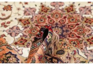 Tappeto Tabriz Medaglione Floreale Avorio Terracotta 198x294 Cm