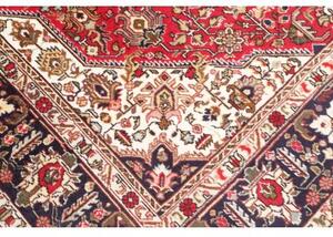 Tappeto Tabriz Stilizzato Rosso Blu Scuro 195x298 Cm