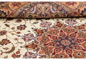 Tappeto Tabriz Medaglione Floreale Avorio Terracotta 198x294 Cm
