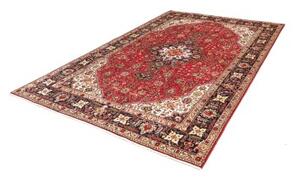 Tappeto Tabriz Stilizzato Rosso Blu Scuro 195x298 Cm
