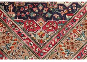 Tappeto Tabriz Medaglione Floreale Avorio Rosso Ruggine 198x303 Cm