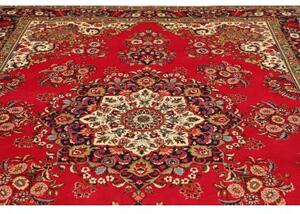 Tappeto Tabriz Medaglione Floreale Rosso Blu Scuro 240x348 Cm