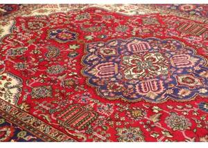 Tappeto Tabriz Medaglione Floreale Rosso Blu 200x287 Cm