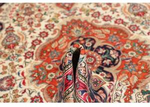 Tappeto Tabriz Medaglione Floreale Avorio Rosso Ruggine 198x303 Cm