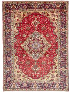 Tappeto Tabriz Stilizzato Rosso Blu Scuro 204x285 Cm