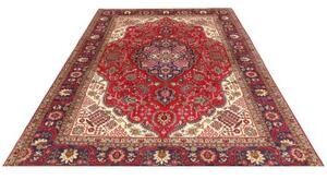 Tappeto Tabriz Medaglione Floreale Rosso Blu 200x287 Cm