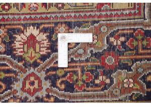 Tappeto Tabriz Medaglione Floreale Rosso Blu Scuro 250x358 Cm