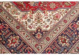 Tappeto Tabriz Stilizzato Rosso Blu Scuro 202x300 Cm