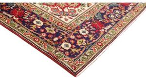 Tappeto Tabriz Medaglione Floreale Rosso Blu Scuro 240x348 Cm