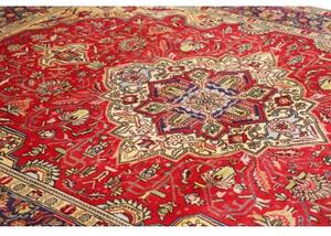 Tappeto Tabriz Stilizzato Rosso Blu Scuro 204x285 Cm