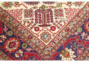 Tappeto Tabriz Medaglione Floreale Rosso Blu 200x287 Cm