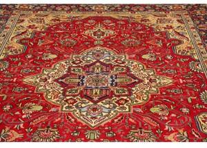 Tappeto Tabriz Stilizzato Rosso Blu Scuro 204x285 Cm