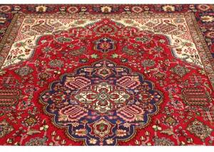 Tappeto Tabriz Medaglione Floreale Rosso Blu 200x287 Cm