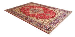 Tappeto Tabriz Stilizzato Rosso Blu Scuro 204x285 Cm