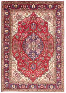 Tappeto Tabriz Medaglione Floreale Rosso Blu 200x287 Cm