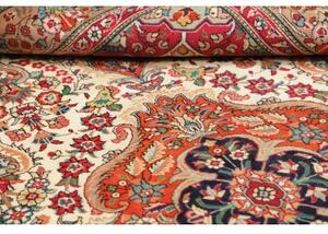 Tappeto Tabriz Medaglione Floreale Avorio Rosso Ruggine 198x303 Cm