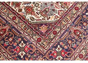Tappeto Tabriz Stilizzato Rosso Blu Scuro 200x298 Cm