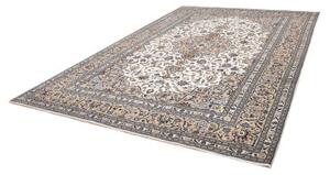 Tappeto Kashan Medaglione Floreale Avorio Blu 250x353 Cm
