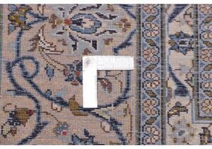 Tappeto Kashan Medaglione Floreale Avorio Blu 250x353 Cm