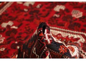 Tappeto Shiraz Stilizzato Rosso Scuro Nero 212x298 Cm
