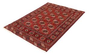 Tappeto Torkaman Geometrico Rosso Mattone Avorio 108x150 Cm