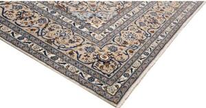 Tappeto Kashan Medaglione Floreale Avorio Blu 250x353 Cm