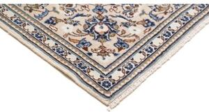Tappeto Kashan Medaglione Floreale Avorio Blu 195x308 Cm