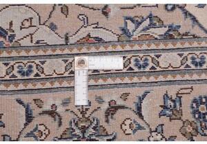 Tappeto Kashan Medaglione Floreale Avorio Blu 195x308 Cm