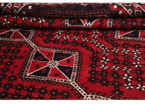 Tappeto Shiraz Geometrico Rosso Nero 210x295 Cm