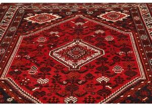 Tappeto Shiraz Stilizzato Rosso Scuro Nero 212x298 Cm