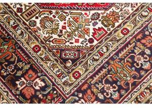 Tappeto Tabriz Stilizzato Rosso Blu Scuro 203x295 Cm