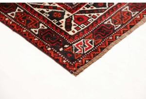 Tappeto Shiraz Stilizzato Rosso Scuro Nero 212x298 Cm