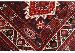 Tappeto Shiraz Stilizzato Rosso Scuro Nero 212x298 Cm
