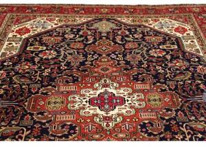 Tappeto Tabriz Stilizzato Rosso Blu Scuro 200x310 Cm