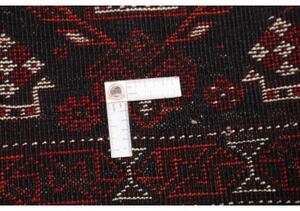 Tappeto Shiraz Stilizzato Rosso Scuro Nero 212x298 Cm