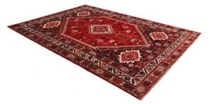 Tappeto Shiraz Stilizzato Rosso Scuro Nero 212x298 Cm