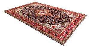 Tappeto Tabriz Stilizzato Rosso Blu Scuro 200x310 Cm