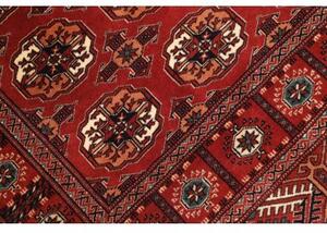 Tappeto Torkaman Geometrico Rosso Mattone Avorio 108x150 Cm