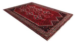 Tappeto Shiraz Geometrico Rosso Nero 210x295 Cm