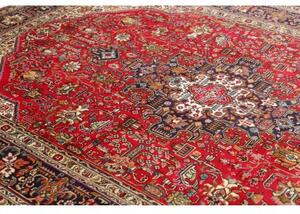 Tappeto Tabriz Stilizzato Rosso Blu Scuro 203x295 Cm