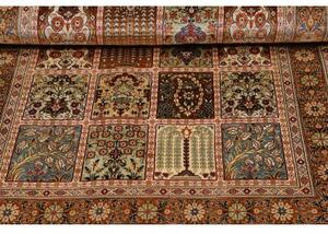 Tappeto Ghom Seta Geometrico Terracotta Avorio 80x120 Cm