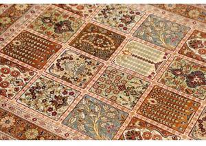 Tappeto Ghom Seta Patchwork Ruggine Beige 79x120 Cm