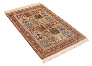 Tappeto Ghom Seta Geometrico Terracotta Avorio 80x120 Cm