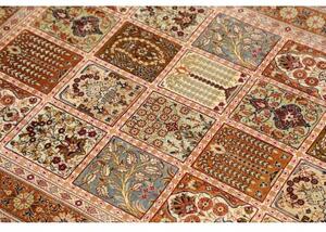 Tappeto Ghom Seta Geometrico Terracotta Avorio 80x120 Cm
