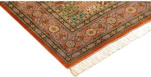 Tappeto Ghom Seta Geometrico Marrone Beige 77x122 Cm