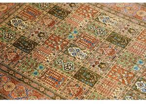 Tappeto Ghom Seta Geometrico Marrone Beige 77x122 Cm