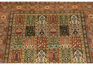 Tappeto Ghom Seta Geometrico Marrone Beige 77x122 Cm